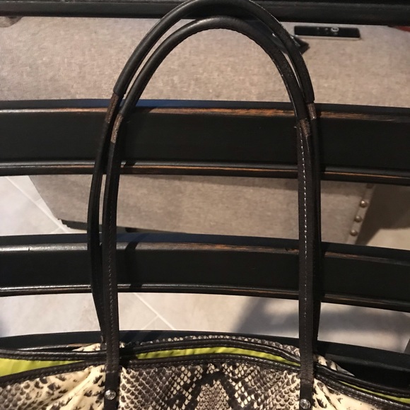 Tumi Snake Print w/ leather Trim Tote - Picture 8 of 8
